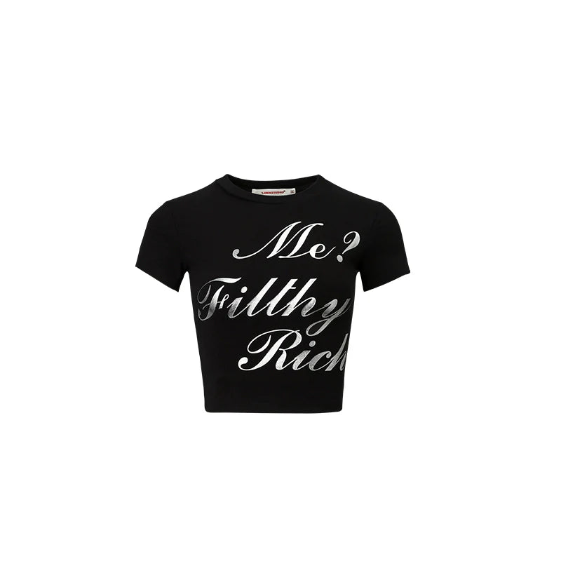 Waist-Cinched Basic T-Shirt