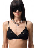 Lace Triangle Cup Bra Without Underwire