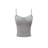 Pleated Lace Waist-cinched Tank Top