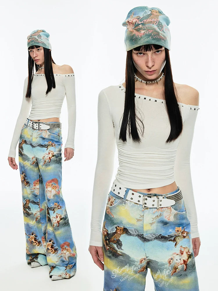 Asymmetric Embellished Blouse