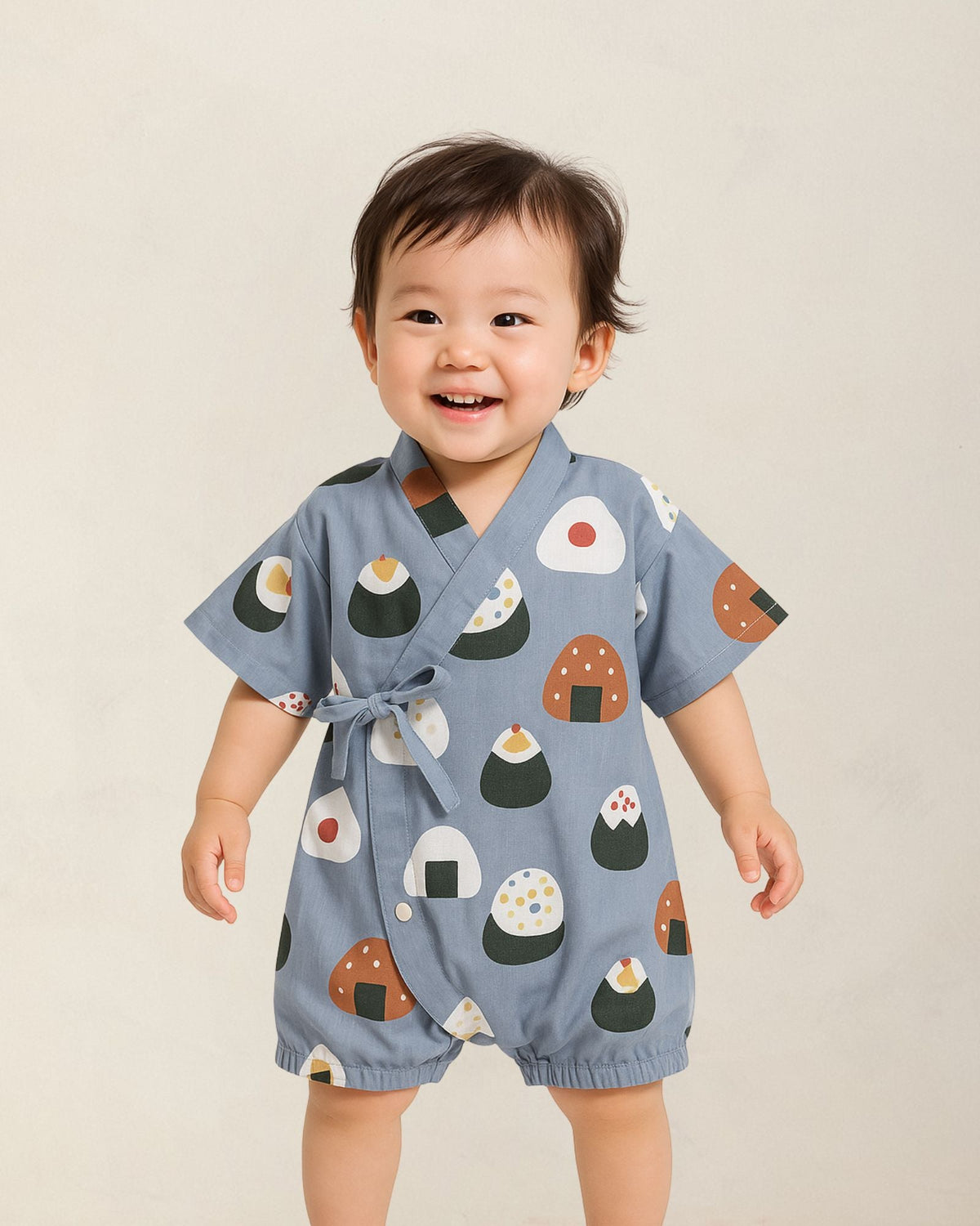 Детское кимоно Oishii Sushi - пыльный синий 