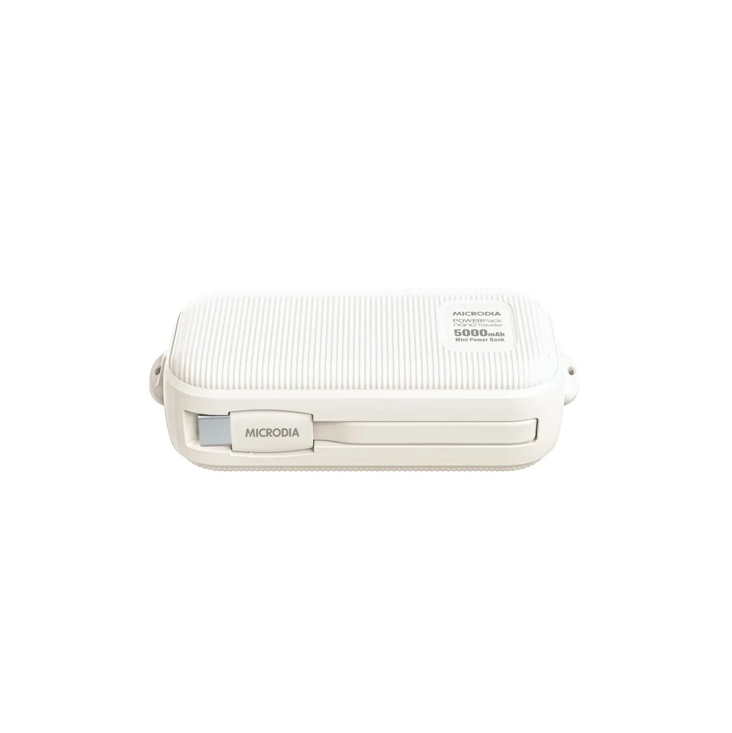 Портативный внешний аккумулятор MICRODIA POWERPack™ Nano Traveler мощностью 10 Вт, 5000 мА·ч со встроенным разъемом USB-C + кабель USB-C