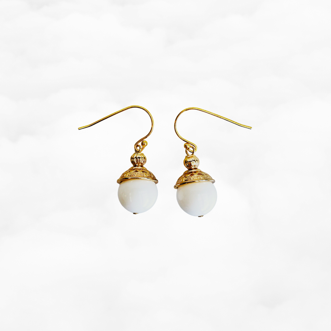 Gold Tridacna Earrings
