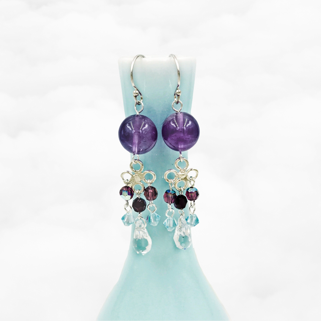 Chandelier Amethyst Earrings