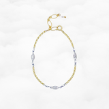Gold and Silver Auspicious Chain Bracelet