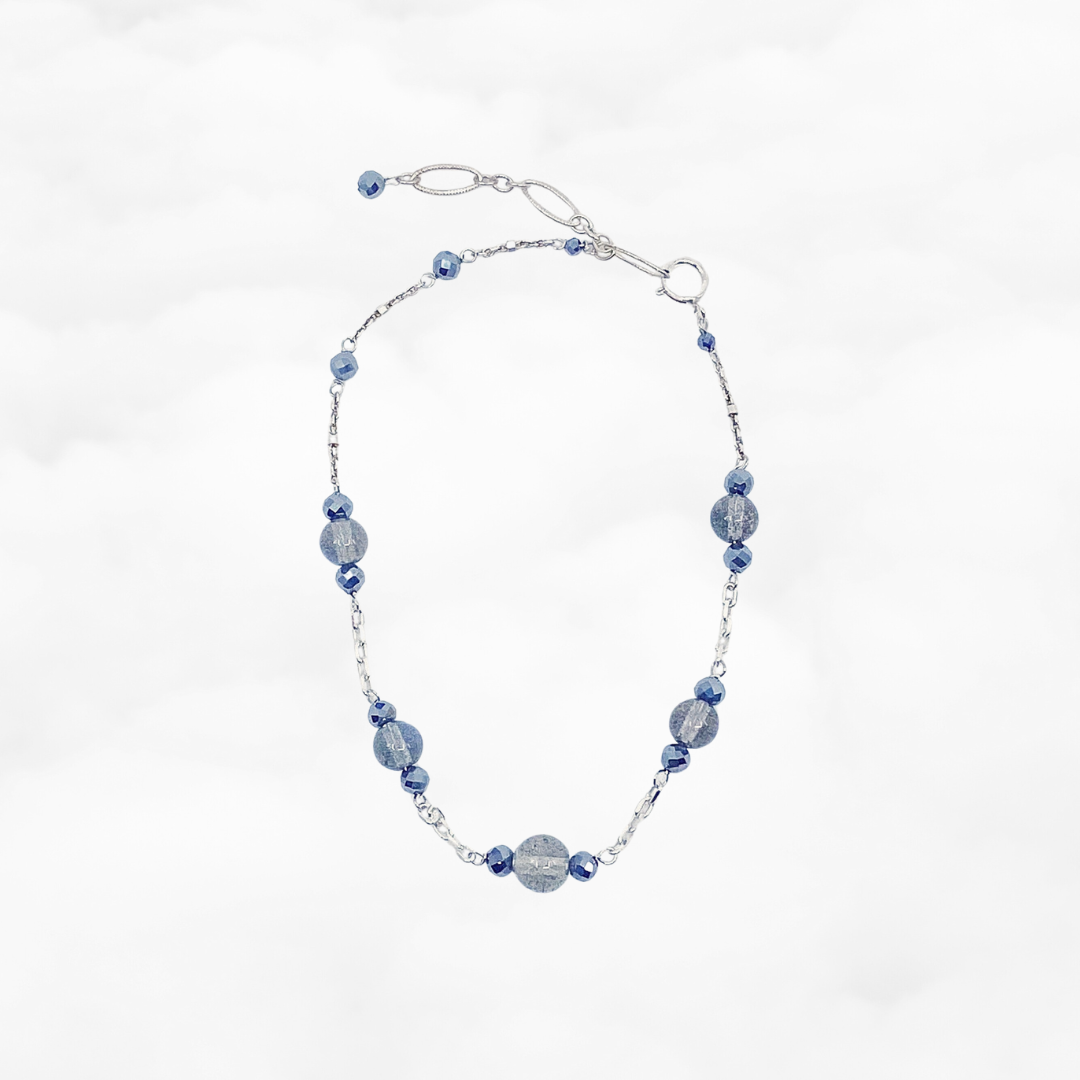 Grey Moonstone Chain Bracelet