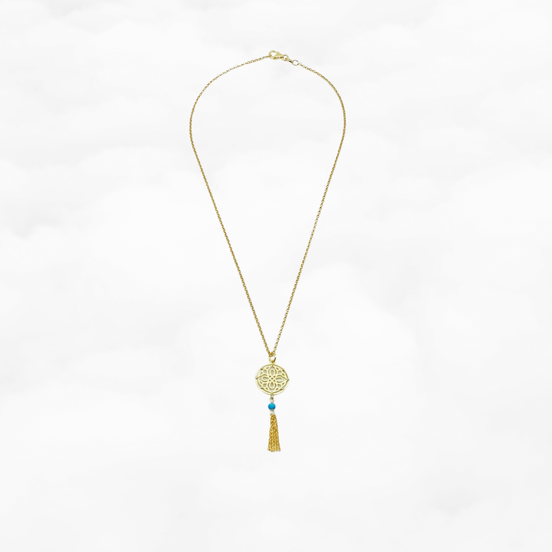 Auspicious Origin Small Tassel Pedant Necklace Gold