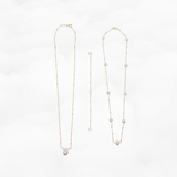 Многослойные жемчужные ожерелья с удлинителем