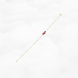 Браслет из золотых коралловых крошек и жемчуга