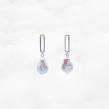 Baroque Pearl Silver Post Earrings