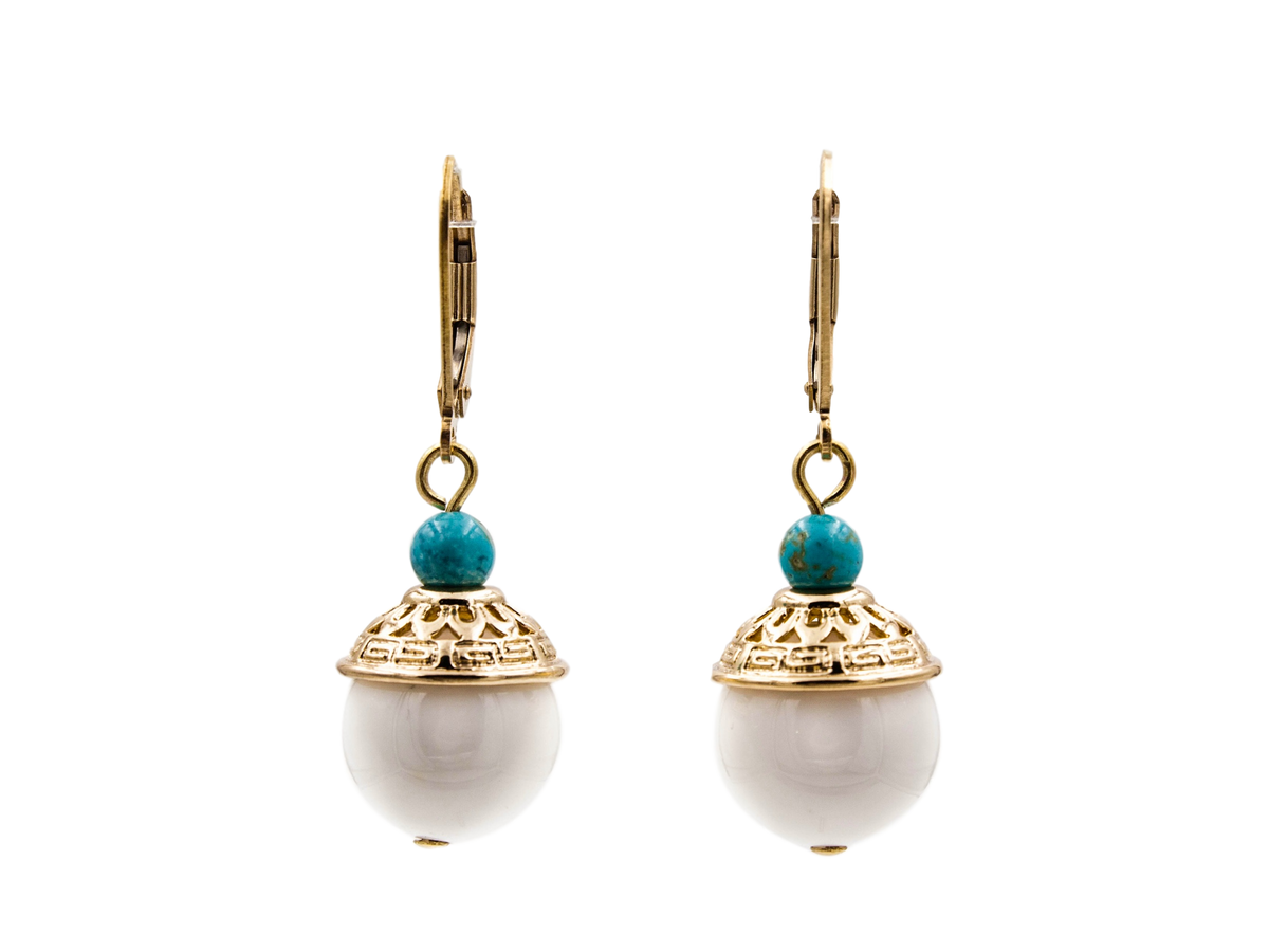 Серьги-подвески из бисера «Царство мира»