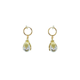 White Flower Petal Earrings