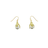 White Flower Petal Earrings