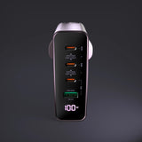 Сетевое зарядное устройство SMARTCube™ Vision 100 Вт GaN Pro с дисплеем питания, 3 порта USB-C PD3.1 + USB-A