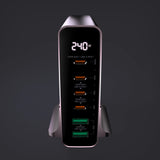 Зарядное устройство SMARTCube™ Vision 240 Вт GaN Pro с дисплеем питания, 3 порта USB-C PD3.1 + USB-A