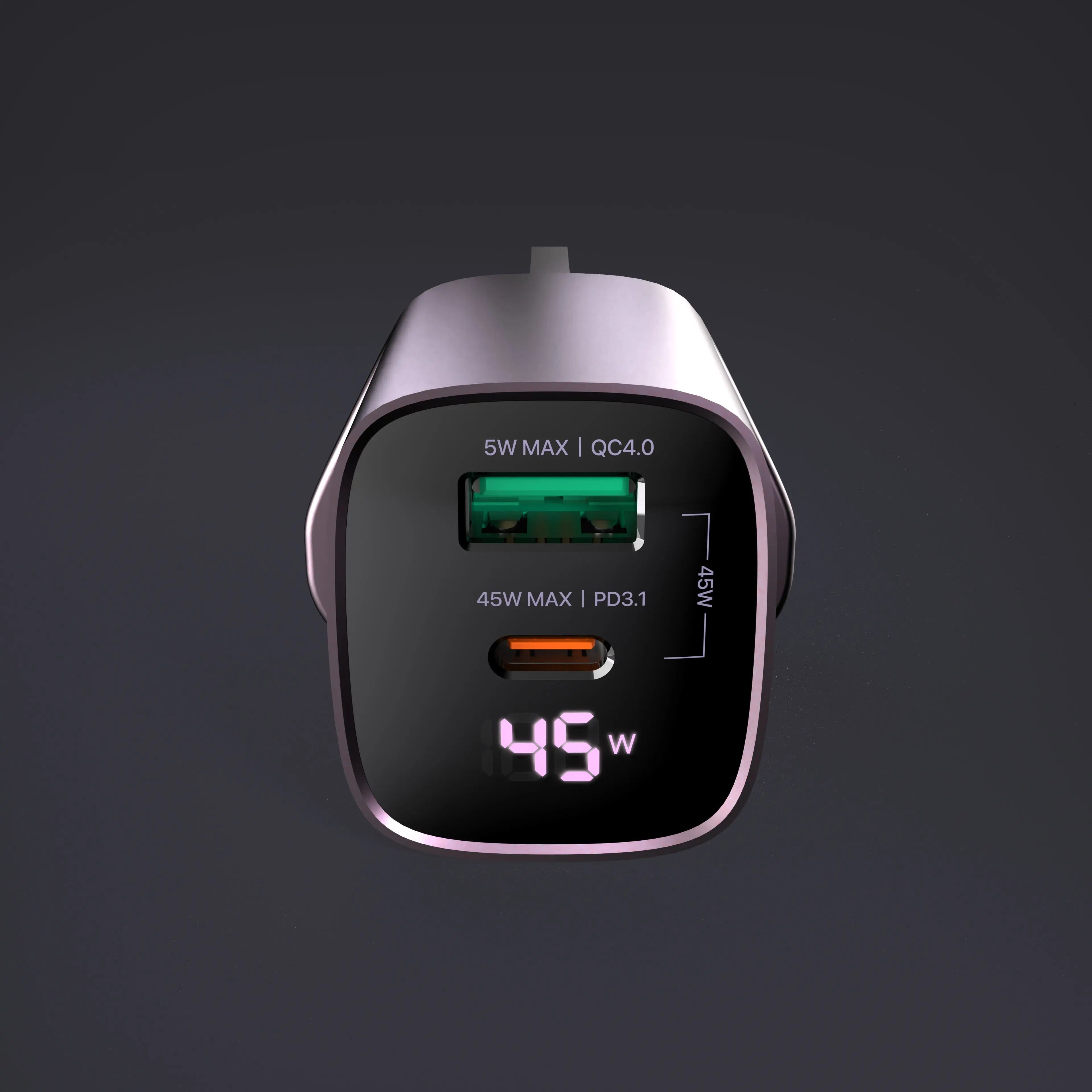 SMARTCube™ 45 Вт с индикатором питания USB-C PD3.1 + USB-A