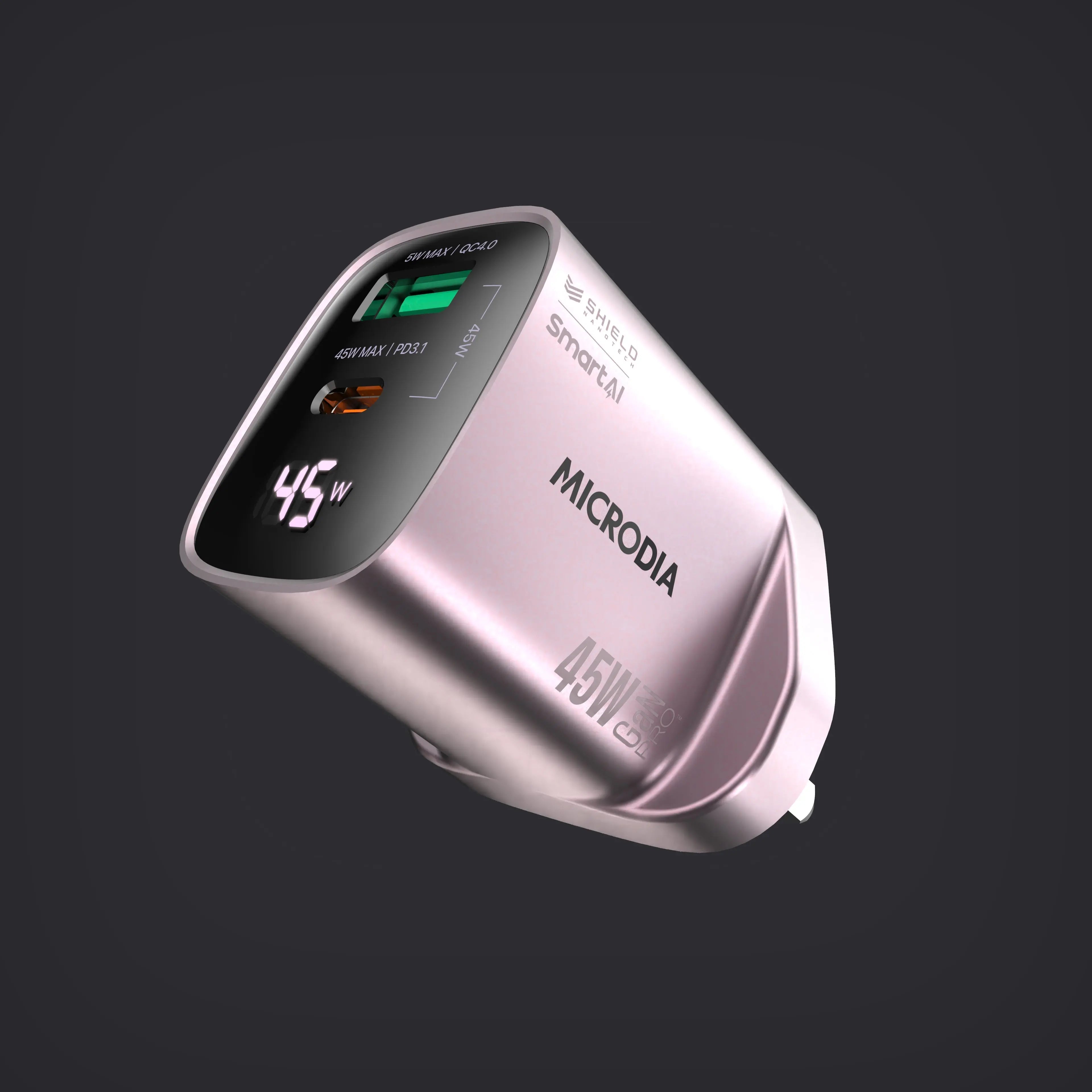 SMARTCube™ 45 Вт с индикатором питания USB-C PD3.1 + USB-A