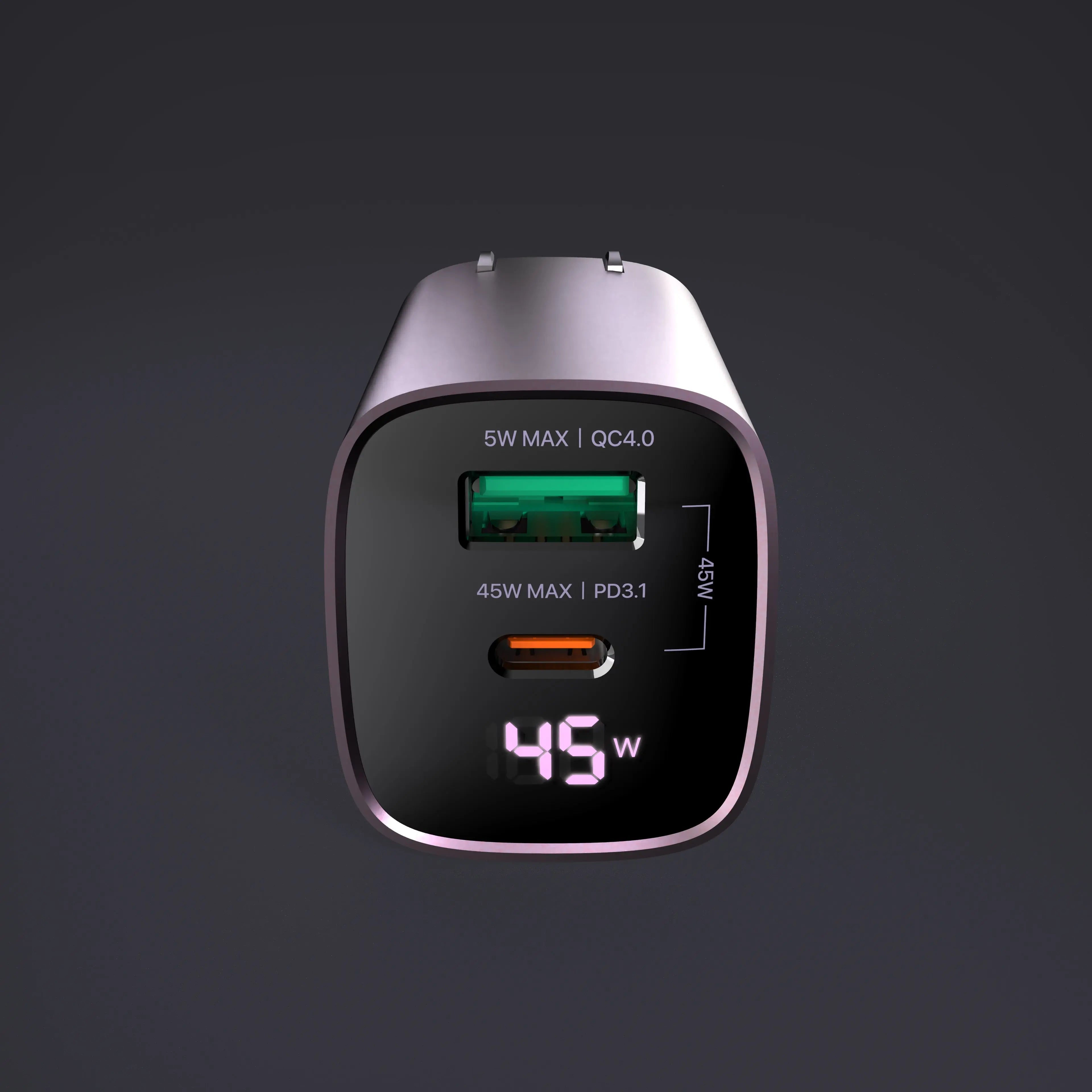 SMARTCube™ 45 Вт с индикатором питания USB-C PD3.1 + USB-A