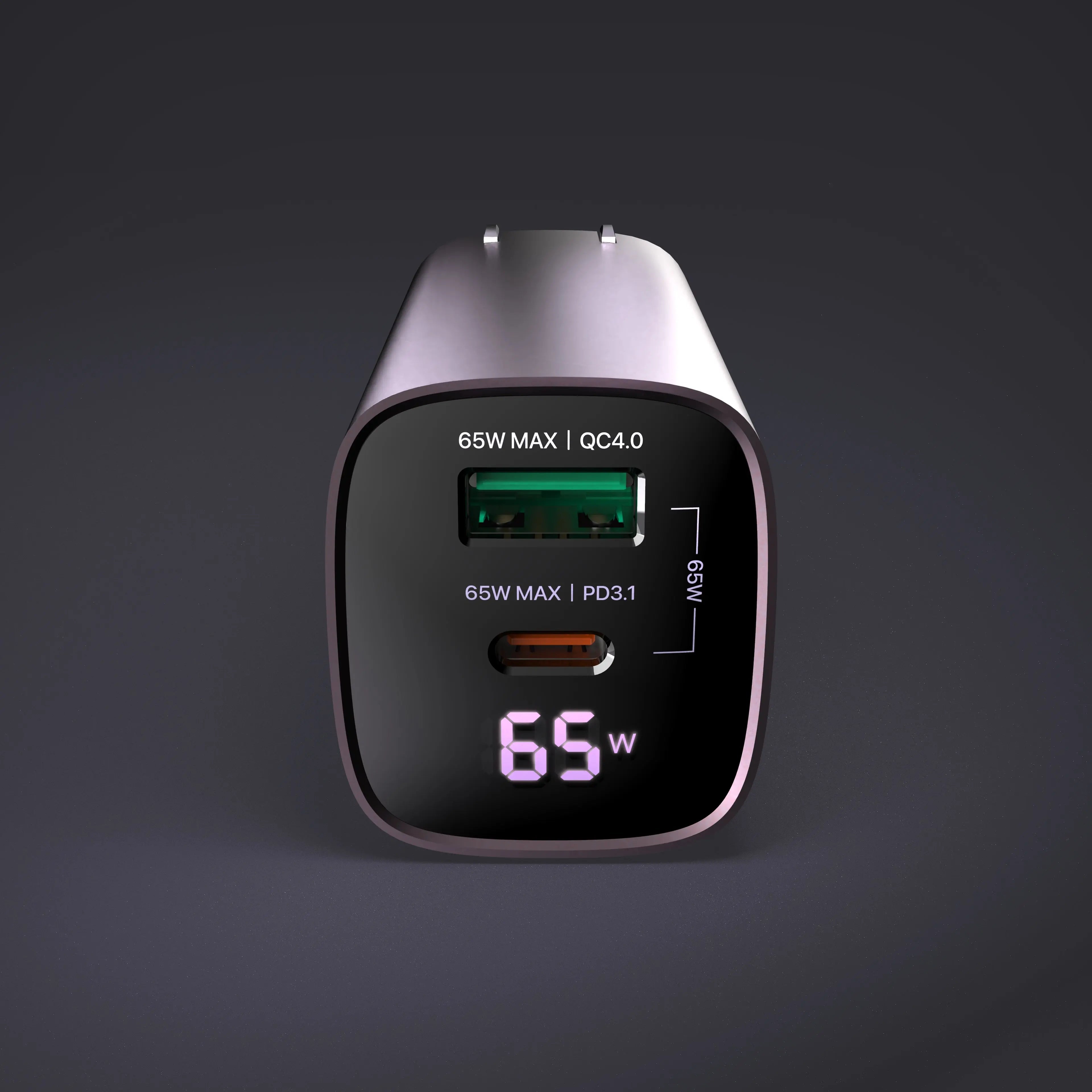 SMARTCube™ Vision 65 Вт с индикатором питания USB-C PD3.1 + USB-A