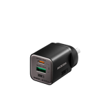 Сетевое зарядное устройство MICRODIA SMARTCube™ Nano 30 Вт GaN Pro, два порта, USB-C PD3.0 + USB-A QC3.0