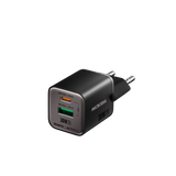 Сетевое зарядное устройство MICRODIA SMARTCube™ Nano 30 Вт GaN Pro, два порта, USB-C PD3.0 + USB-A QC3.0