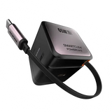 MICRODIA SMARTCube™ POWERCord 65 Вт, настенное зарядное устройство GaN Pro со встроенным кабелем USB-C и выходом для зарядки USB-C 