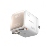 MICRODIA SMARTCube™ POWERCord 65 Вт, настенное зарядное устройство GaN Pro со встроенным кабелем USB-C и выходом для зарядки USB-C 