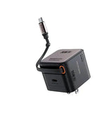 MICRODIA SMARTCube™ POWERCord 35 Вт, настенное зарядное устройство GaN Pro со встроенным кабелем USB-C и выходом для зарядки USB-C 