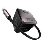 MICRODIA SMARTCube™ POWERCord 35 Вт, настенное зарядное устройство GaN Pro со встроенным кабелем USB-C и выходом для зарядки USB-C 