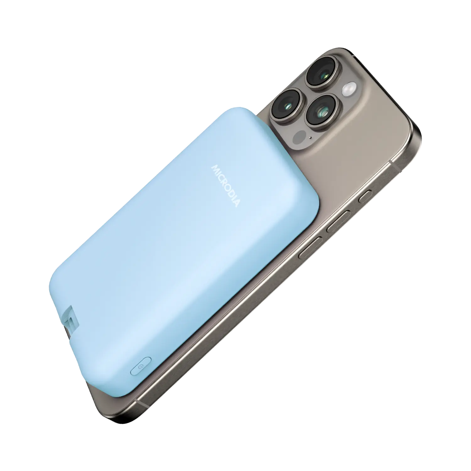 Беспроводной внешний аккумулятор MICRODIA SNAPPower™ Traveler мощностью 35 Вт с магнитным креплением и встроенным съемным кабелем (USB-C + Lightning) на 10000 мА·ч