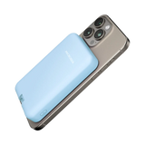 Беспроводной внешний аккумулятор MICRODIA SNAPPower™ Traveler мощностью 35 Вт с магнитным креплением и встроенным съемным кабелем (USB-C + Lightning) на 10000 мА·ч