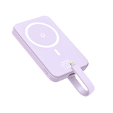 Беспроводной внешний аккумулятор MICRODIA SNAPPower™ Traveler мощностью 35 Вт с магнитным креплением и встроенным съемным кабелем (USB-C + Lightning) на 10000 мА·ч