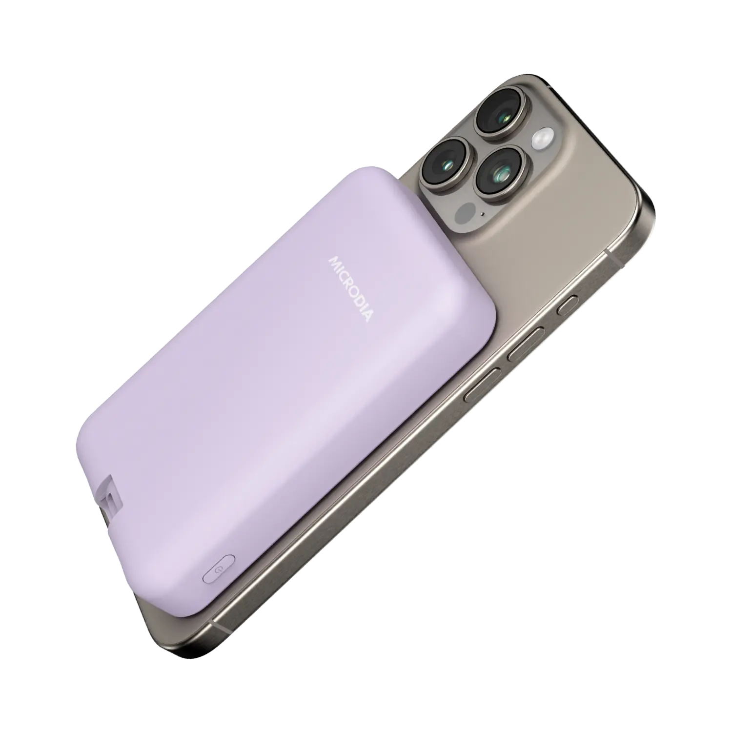Беспроводной внешний аккумулятор MICRODIA SNAPPower™ Traveler мощностью 35 Вт с магнитным креплением и встроенным съемным кабелем (USB-C + Lightning) на 10000 мА·ч