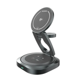 MICRODIA SNAPStation™ AXIS — первая в мире зарядная станция «5 в 1» мощностью 32,5 Вт с поддержкой стандарта Qi2 и вращающейся базой