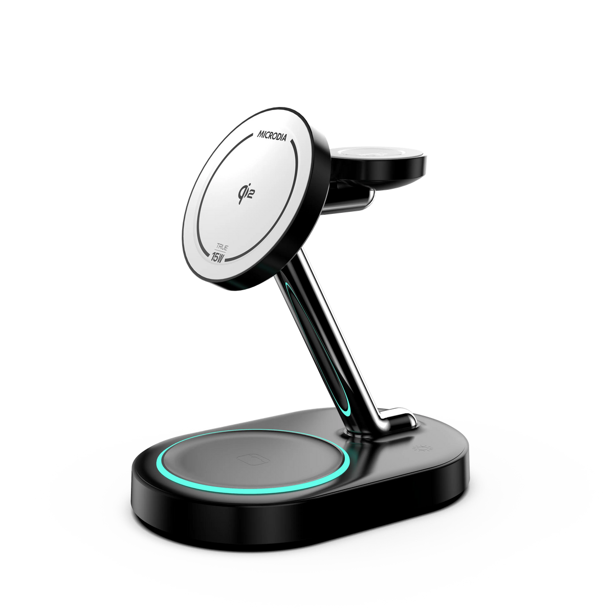 Беспроводная магнитная зарядная станция MICRODIA SNAPStation™ PLUS Qi2 23 Вт «4 в 1»