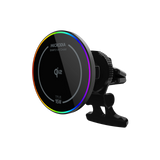 MICRODIA SnapDrive™ CIRCLET Qi2 15W Magnetic Wireless Car Charger with RGB Lighting