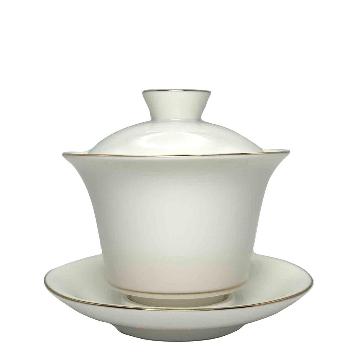 White Porcelain Gaiwan for Gong Fu Tea - De Hua Jade Porcelain 180ml