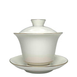 White Porcelain Gaiwan for Gong Fu Tea - De Hua Jade Porcelain 180ml