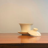 White Porcelain Gaiwan for Gong Fu Tea - De Hua Jade Porcelain 180ml