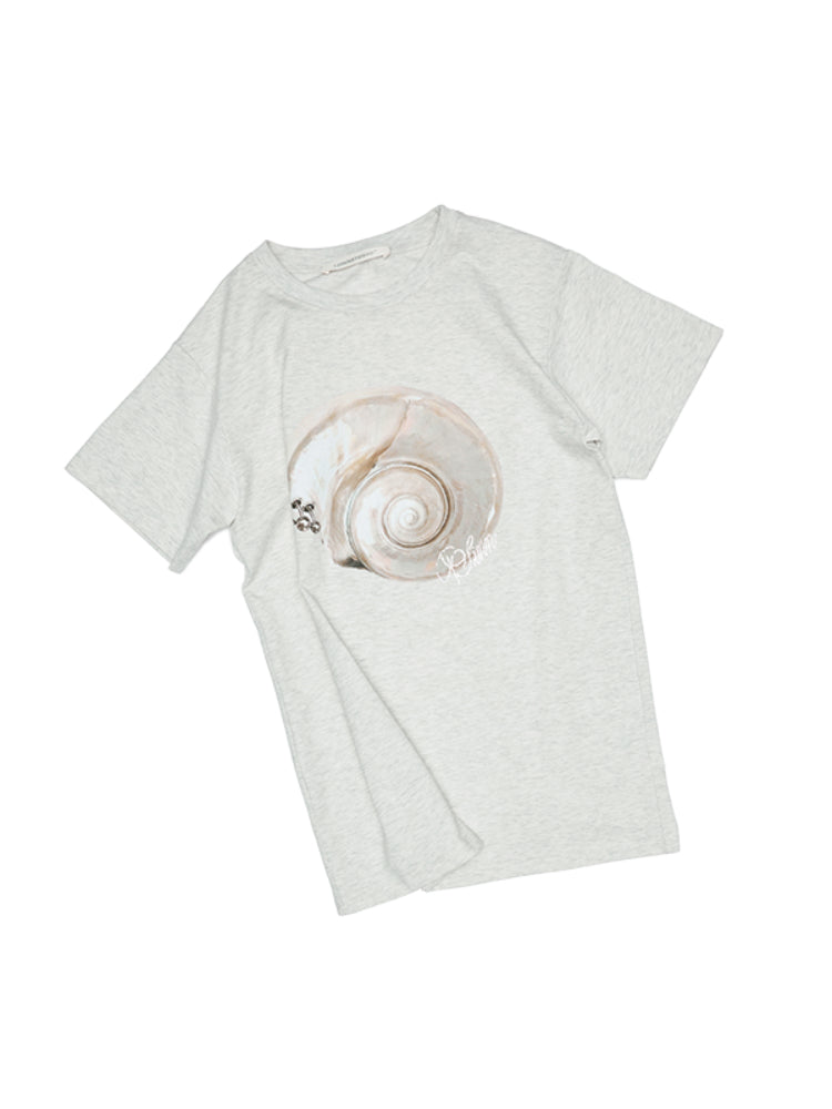 Printed Loose Austrian Rhinestone T-shirt