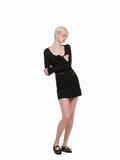 Cat Paw Trim Cardigan & Skirt Set