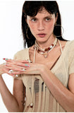 Distressed V-Neck Irregular Cover-Up Blouse