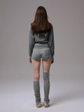 Double-Slider Small Polka Dot Devil Horn Hoodie