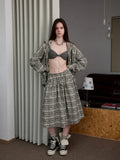 Plaid Hooded Shirt