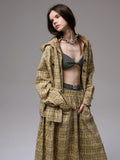 Plaid Hooded Shirt
