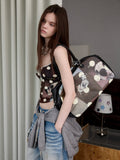 Polka Dot Cat Dog Color-Blocking Camisole