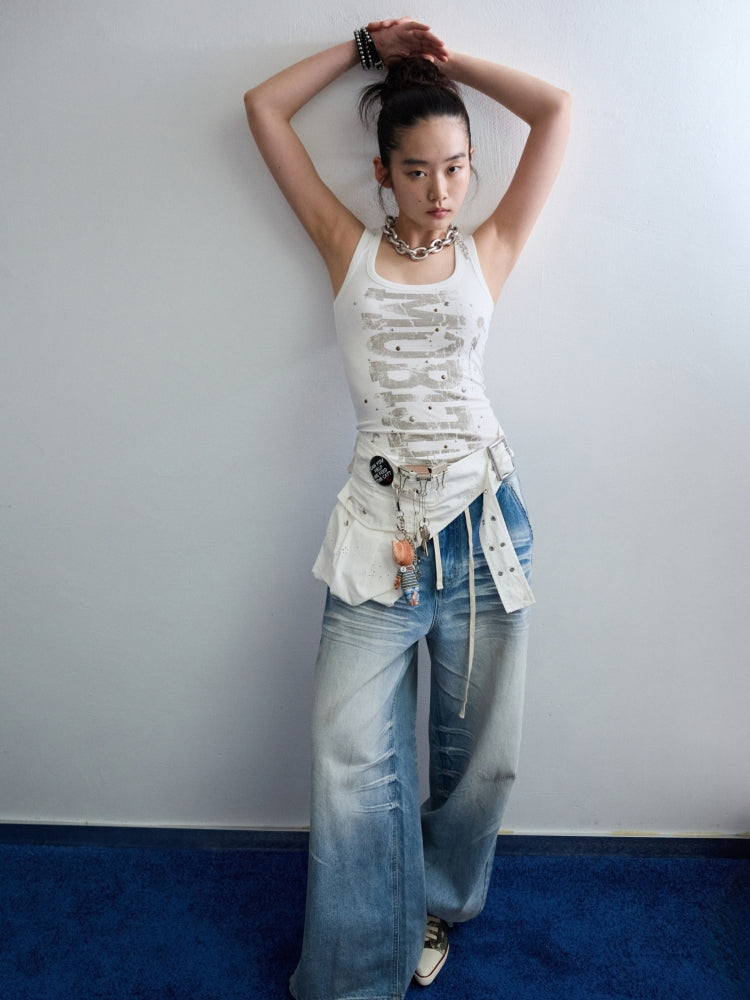 Hot-Stamped Gold & Silver Letter Printed?Vest