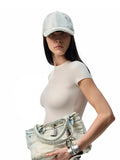 Basic Slim-Fit Solid-Color T-shirt