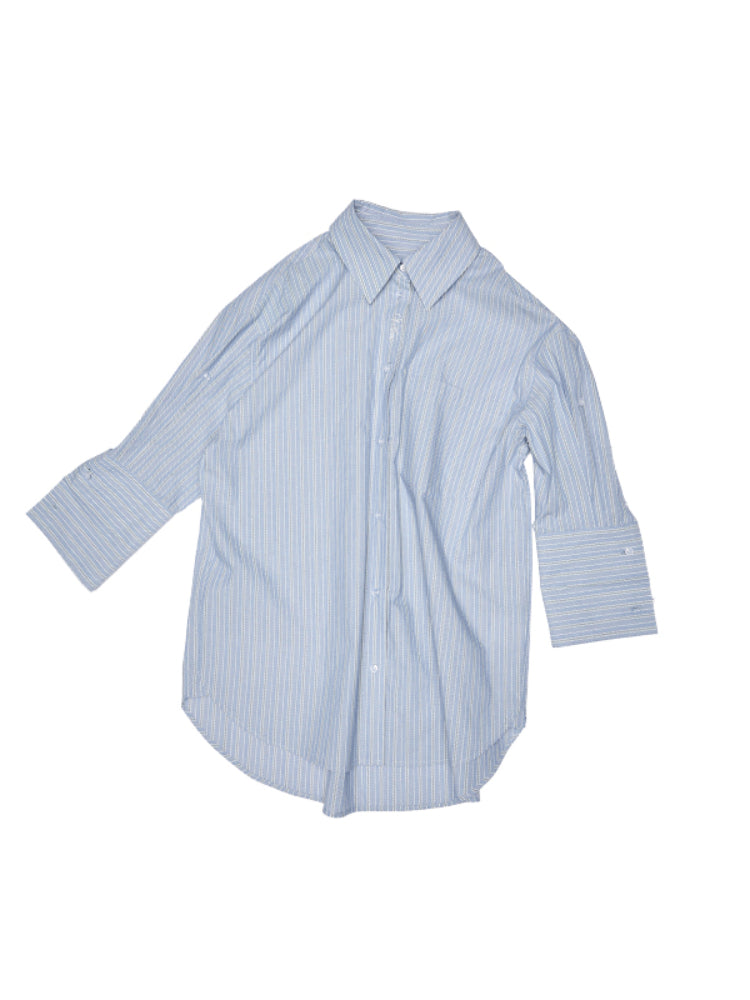 Mid Sleeve Loose-fit Shirt & Skirt Set