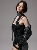 Polka Dot Stripe Jumpsuit Set